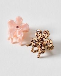 Oliver Bonas - Ailani Resin Flower Mini Claw Clips Set Of Two - Lyst