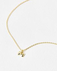 Oliver Bonas - Farfalle Pasta Bow Charm Pendant Necklace - Lyst