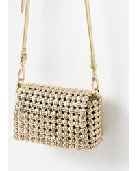 Oliver Bonas - Lizzie Metallic Braided Crossbody Bag - Lyst