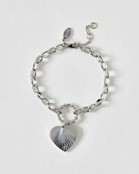 Oliver Bonas - Louisa Heart Tone Waterproof Chain Bracelet - Lyst