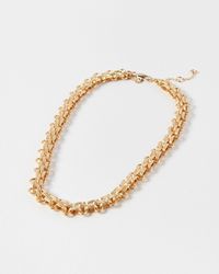 Oliver Bonas - Skyla Chunky Links Chain Collar Necklace - Lyst
