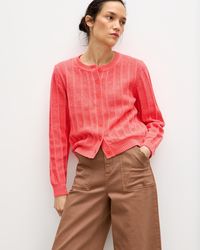 Oliver Bonas - Rose Sparkle Crew Neck Knitted Cardigan, Size 6 - Lyst