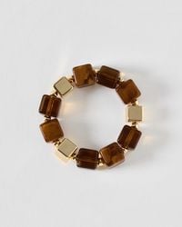 Oliver Bonas - Jules Square Resin Bead Chunky Bracelet - Lyst
