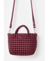 Oliver Bonas - Kitty Burgundy Braided Crossbody Bag - Lyst