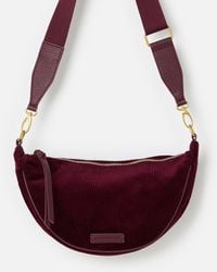 Oliver Bonas - Betty Burgundy Corduroy Belt Bag - Lyst