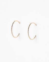 Oliver Bonas - Nia Gold Nugget Beaded Hoop Earrings Large - Lyst