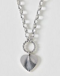 Oliver Bonas - Louisa Heart Tone Waterproof Chain Necklace - Lyst