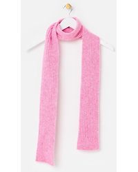 Oliver Bonas - Marl Ribbed Knitted Skinny Scarf - Lyst