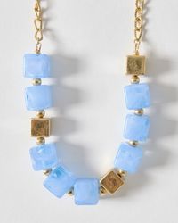 Oliver Bonas - Jules Square Resin Bead Chunky Necklace - Lyst