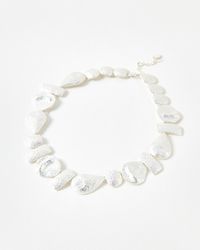 Oliver Bonas - Amari Textured Tone Statement Necklace - Lyst