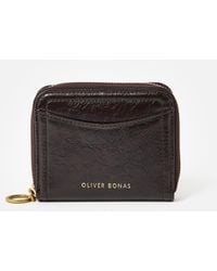 Oliver Bonas - Lola Chocolate Zip Around Purse - Lyst