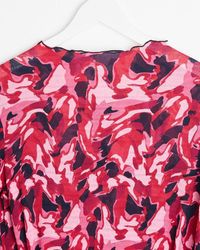 Oliver Bonas - Abstract Animal Print Pleated Midi Dress - Lyst
