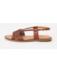 Oliver Bonas - Plaited Twist Leather Sandals, Size 7 - Lyst