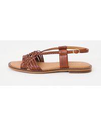 Oliver Bonas - Plaited Twist Leather Sandals, Size 8 - Lyst