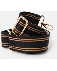 Oliver Bonas - Black & Striped Crossbody Bag Strap - Lyst