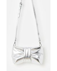 Oliver Bonas - Tina Metallic Bow Clutch Bag - Lyst