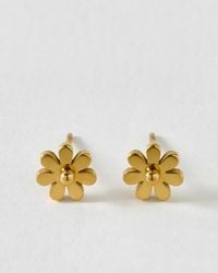 Oliver Bonas - Rue Tone Waterproof Mini Flower Stud Earrings - Lyst