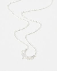 Oliver Bonas - Enfys Filigree Curve Charm Chain Necklace - Lyst