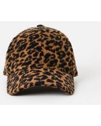 Oliver Bonas - Animal Print Brushed Cap Hat - Lyst