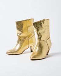 Anonymous Copenhagen - Jassi 50 Crackle Leather Boots, Size Uk 3 - Lyst