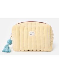 Oliver Bonas - Quilted Velvet Medium Wash Bag - Lyst