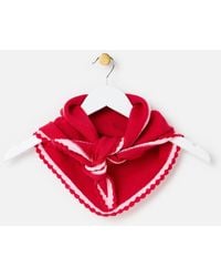 Oliver Bonas - & Pink Scalloped Edge Knitted Triangle Scarf - Lyst