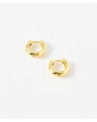 Oliver Bonas - Ona Ripple Wave Huggie Earrings Small - Lyst