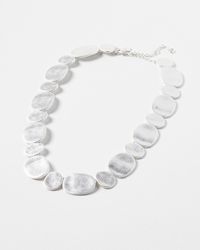Oliver Bonas - Lud Pebble Link Tone Collar Necklace - Lyst
