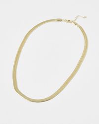Oliver Bonas - Bermuda Wide Snake Chain Necklace - Lyst