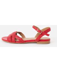 Oliver Bonas - Plaited Leather Sandals, Size 4 - Lyst