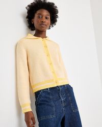 Oliver Bonas - Button Up Sailor Collar Knitted Cardigan, Size 10 - Lyst