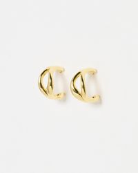 Oliver Bonas - Galia Wavy Hoop Earrings - Lyst