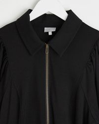 Oliver Bonas - Zipper Through Jersey Mini Shirt Dress - Lyst