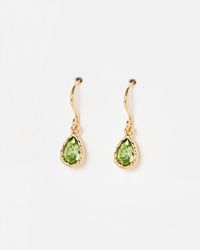 Oliver Bonas - Intira Stone Teardrop Drop Earrings - Lyst
