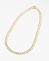 Oliver Bonas - Estelle Chunky Link Plated Chain Necklace - Lyst
