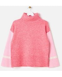 Oliver Bonas - Colour Block Roll Neck Knitted Jumper, Size 6 - Lyst