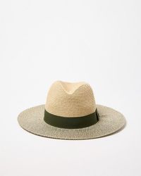 Oliver Bonas - & Natural Twist Bow Fedora Hat - Lyst