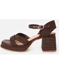 Castañer - Castañer Vallita Braided Platform Heeled Sandals, Size 3 - Lyst