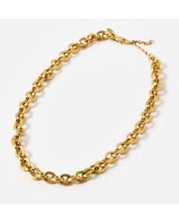 Oliver Bonas - Jane Etched Tone Waterproof Chunky Chain Necklace - Lyst