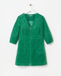 Oliver Bonas - Corduroy V-neck Mini Dress, Size 6 - Lyst