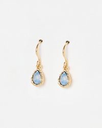 Oliver Bonas - Intira Stone Teardrop Drop Earrings - Lyst