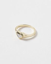 Oliver Bonas Lissa Multi Dot Silver Ring Womens Jewellery Rings Size 52 in Metallic 
