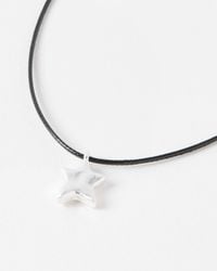Oliver Bonas - Viola Corded Tone Star Necklace - Lyst