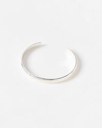 Oliver Bonas - Priya Engraved Heart Cuff Bangle - Lyst