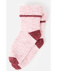 Oliver Bonas - & Burgundy Chenille Cosy Socks - Lyst