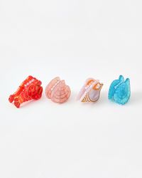 Oliver Bonas - Atlantica Shell & Lobster Mini Hair Claw Clips Set Of Four - Lyst