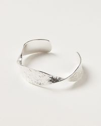 Oliver Bonas - Sculptural Twist Cuff Bangle - Lyst