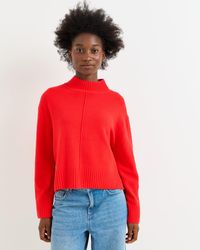 Oliver Bonas - Funnel Neck Knitted Jumper, Size 10 - Lyst