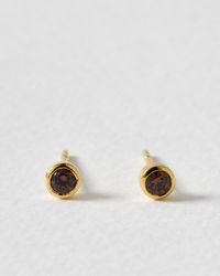 Oliver Bonas - Nina Stone Stud Earrings - Lyst