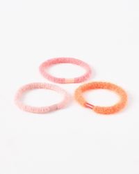 Oliver Bonas - Luna Pink & Orange Furry Hair Bands Set Of Three - Lyst